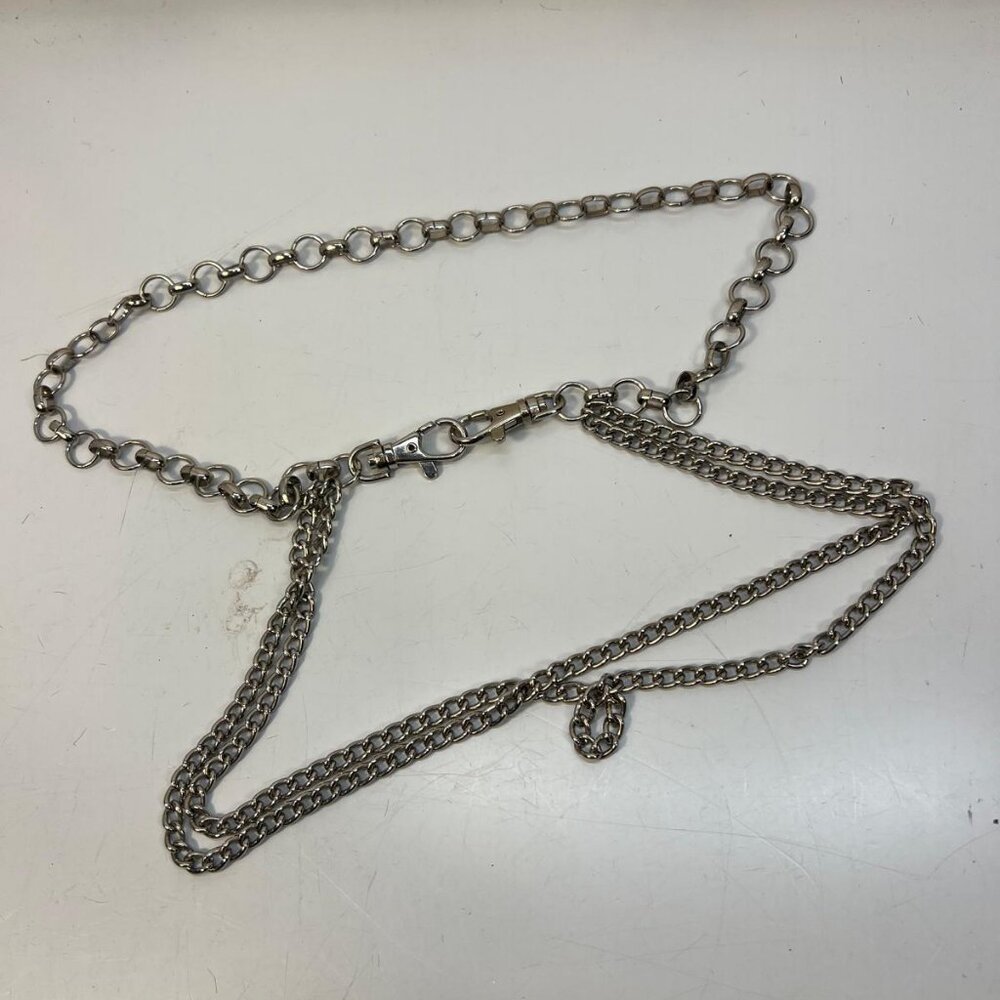 Heavy Duty Double Chain Dog Leash Metal Swivel Clips Training Walking Large Dogs